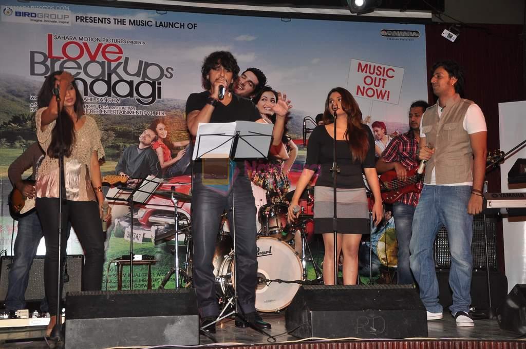 Sonu Nigam, Salim Merchant at the Audio release of Love Breakups Zindagi in Blue Frog on 8th Sept 2011