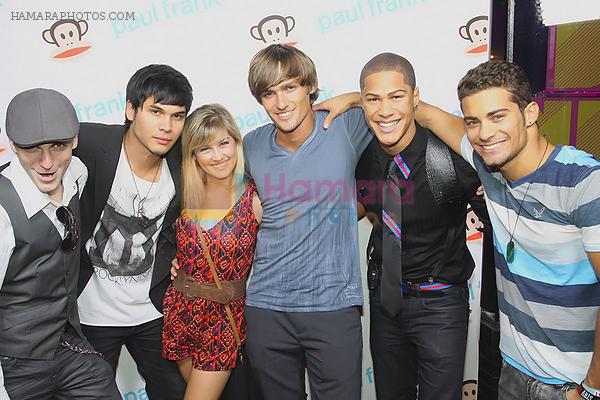 Felix Ryan, Steven Skyler, Brittany Anne Pirtle, Alex Heartman, Najee De-Tiege and Hector David Jr. attends Fashion's Night Out at ADBD hosted by Paul Frank in Los Angeles on September 8, 2011