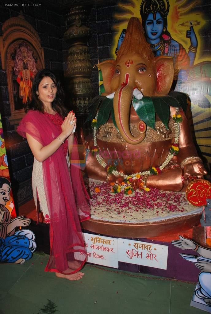 Anjana Sukhani at Times Ganesha in Charni Road on 9th Sept 2011