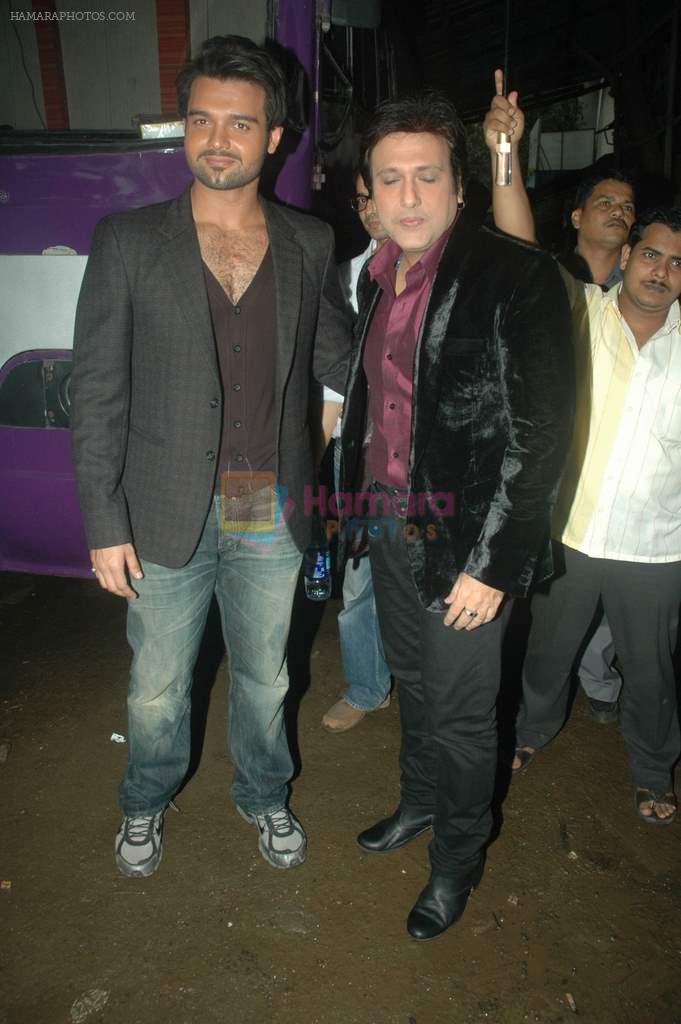 Mimoh Chakraborty, Govinda on the location of film Loot in Chandivali on 12th Sept 2011