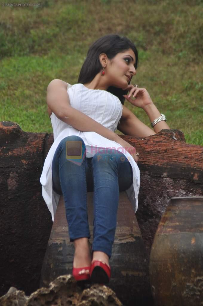 Alankrita Dogra on the sets of film Lethal Comission in Madh on 14th Sept 2011
