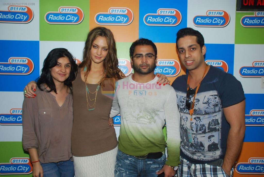 Sachin Joshi, Candice Boucher, Salil Acharya promote Aazaan on Radio City 91.1 FM in Bandra, Mumbai on 15th Sept 2011