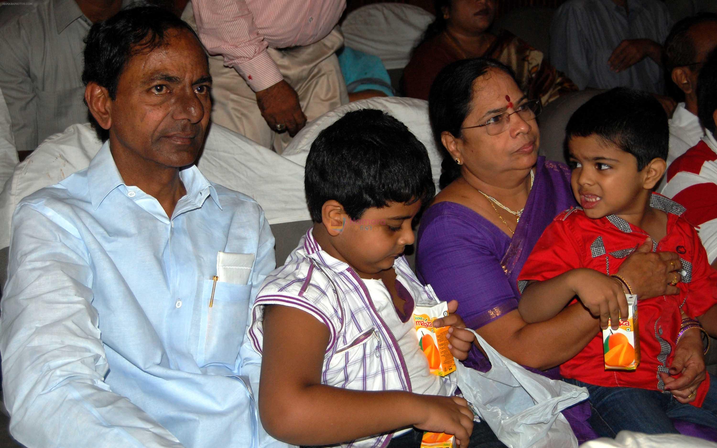 Kalvakuntla Chandrashekar Rao (KCR) attends Poru Telangana Movie Promo on 16th September 2011