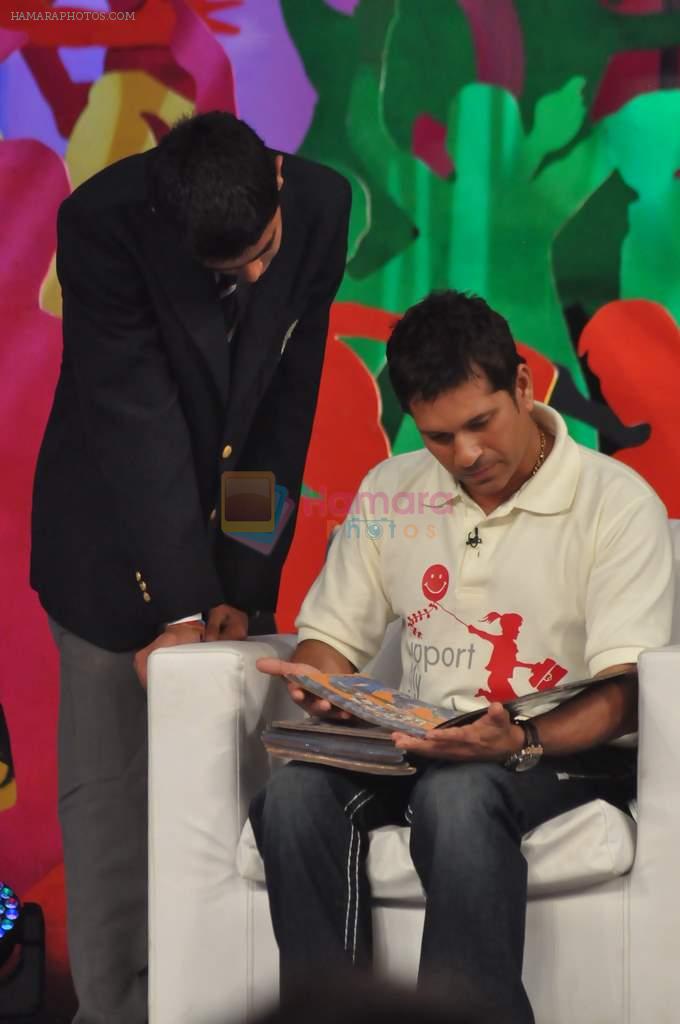 Sachin Tendulkar at NDTV's Suppport My School telethon in Yashraj on 18th Sept 2011