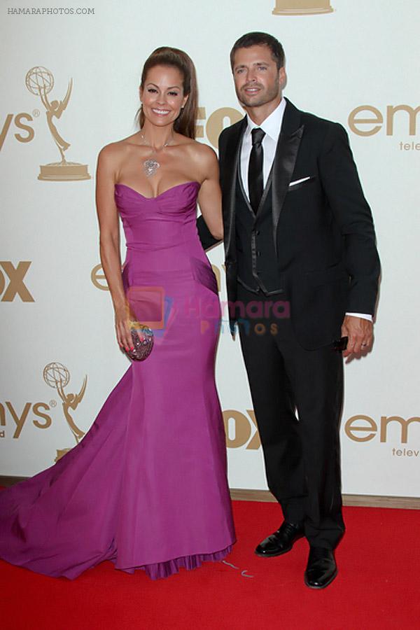 Brooke Burke and David Charvet attends the 63rd Annual Primetime Emmy Awards in Nokia Theatre L.A. Live on 18th September 2011