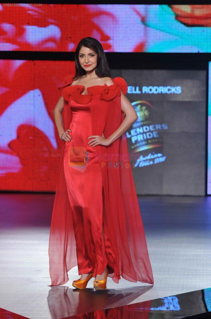 Anushka Sharma walk the ramp at the Blenders Pride Fashion Tour 2011 show in Delhi on 19th Sept 2011