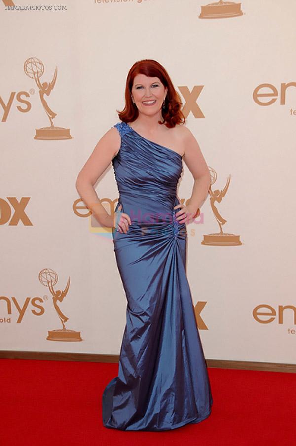 Kate Flannery attends the 63rd Annual Primetime Emmy Awards in Nokia Theatre L.A. Live on 18th September 2011