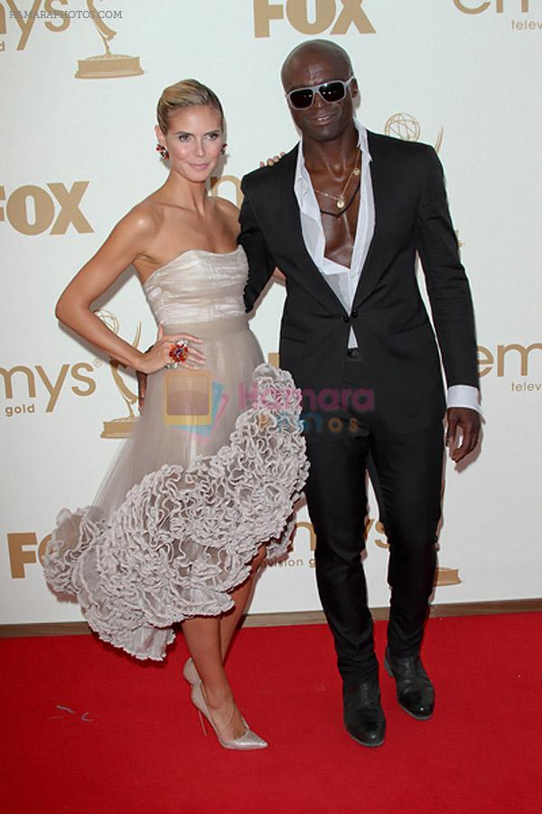 Heidi Klum and Seal attends the 63rd Annual Primetime Emmy Awards in Nokia Theatre L.A. Live on 18th September 2011