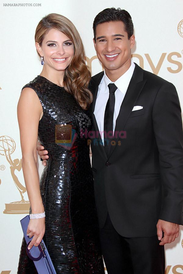 Maria Menounos and Mario Lopez attends the 63rd Annual Primetime Emmy Awards in Nokia Theatre L.A. Live on 18th September 2011