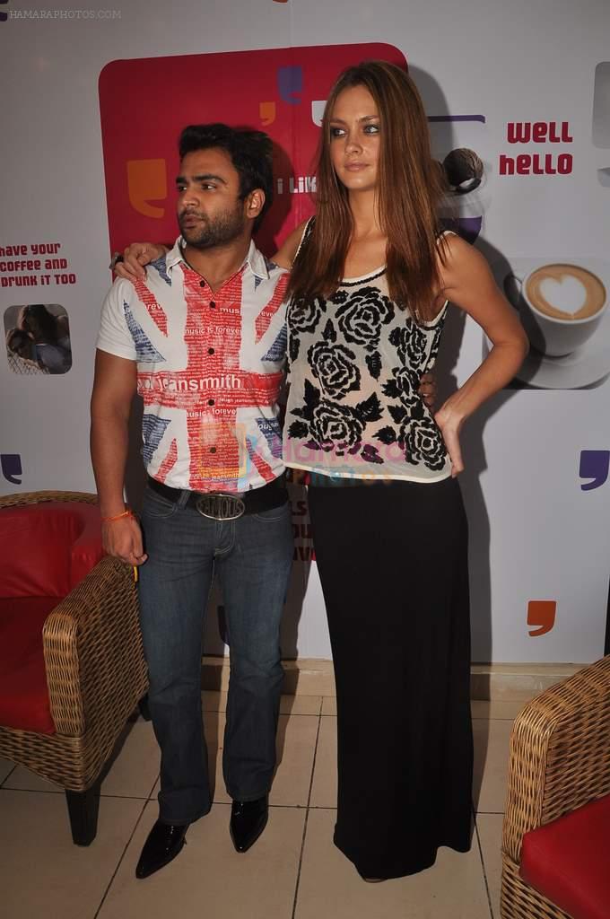Sachiin Joshi, Candice Boucher promote Aazaan at Cafe Coffee Day in Parel on 21st Sept 2011