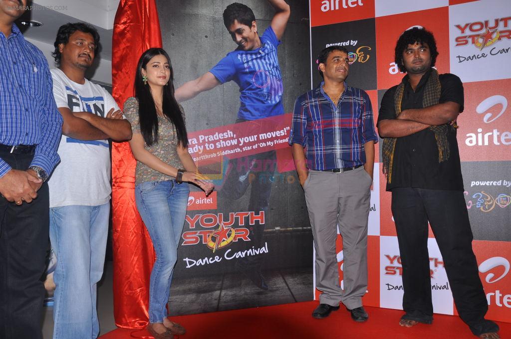 Shruti Hassan, Dil Raju, Team attends 2011 Airtel Youth Star Hunt Launch in AP on 24th September 2011