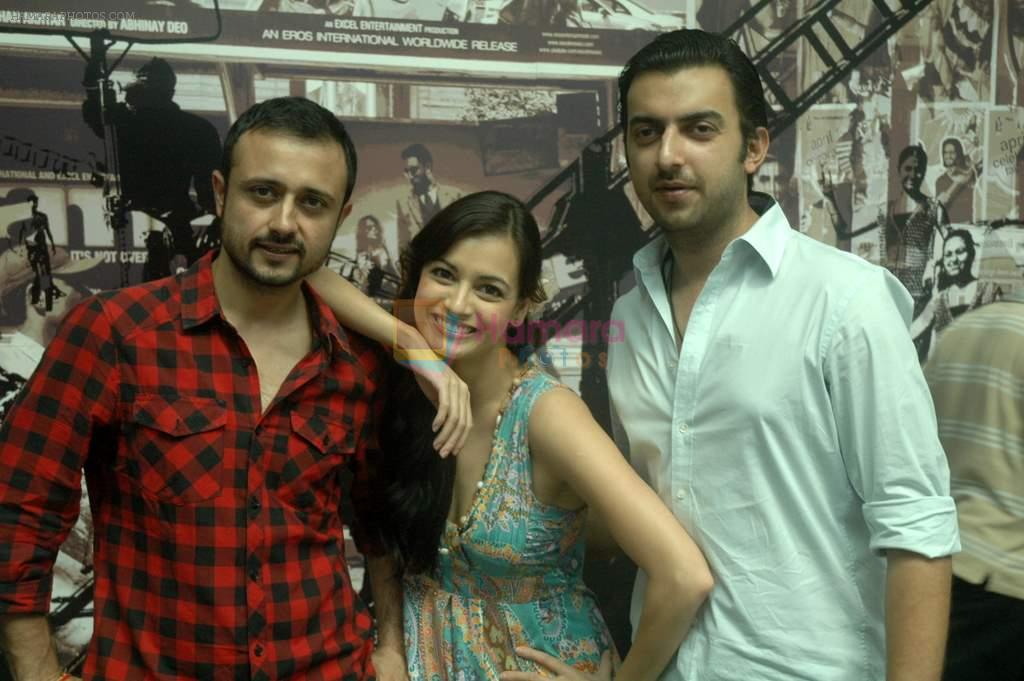 Satyadeep Mishra, Dia Mirza, Sahil Sangha promotes her film Love Breakups Zindagi in Cinemax on 9th Oct 2011