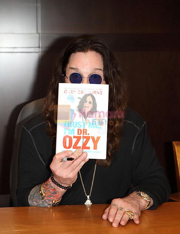 Ozzy Osbourne signs his book _Trust Me, I_m Dr. Ozzy_ at Barnes and Noble at The Grove in Los Angeles on October 15, 2011