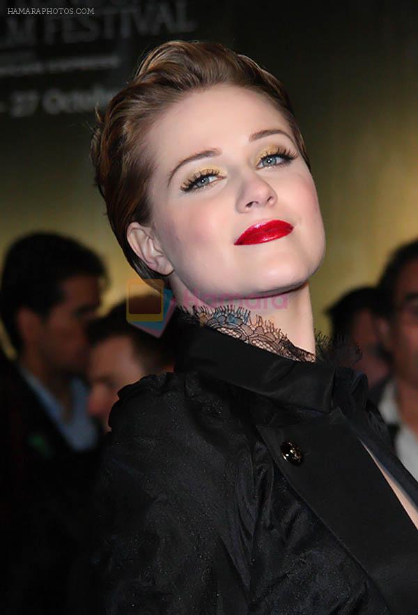 Evan Rachel Wood arrived to the 55th Annual Times BFI London Film Festival _The Ides Of March_ Premiere at Odeon West End in Leicester Square on 19th October 2011