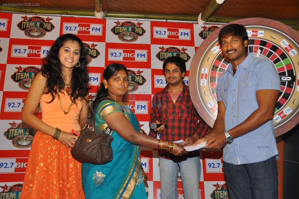 Taapsee Pannu, Gopichand attends Big FM Big Item Bomb Show on 21st October 2011