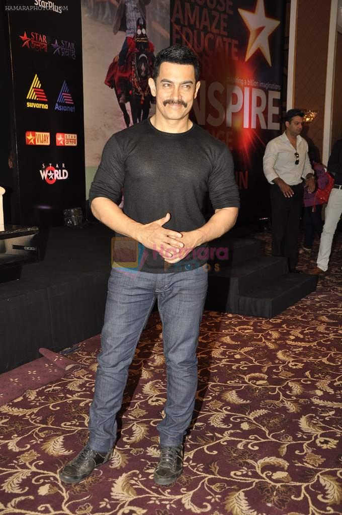 Aamir Khan at Star TV's new show announcement in Taj Land's End on 22nd Oct 2011