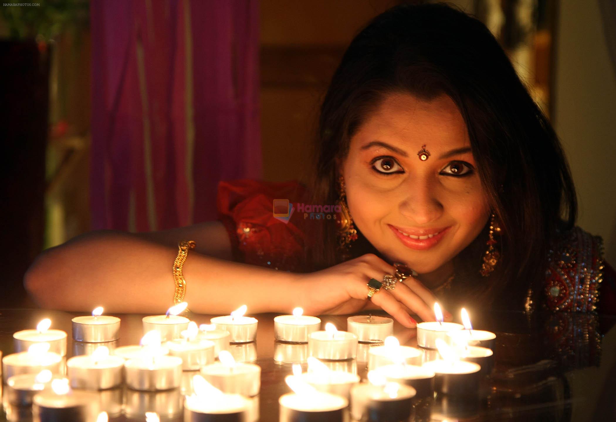 Misti Mukherjee Celebrating Deepawali Hindu festivals of Lights