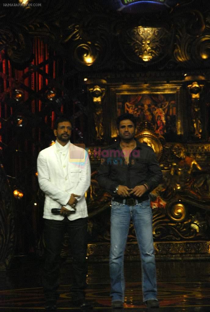 Sunil Shetty, Javed Jaffery on the sets of Comedy Circus in Mohan Studios on 24th Oct 2011