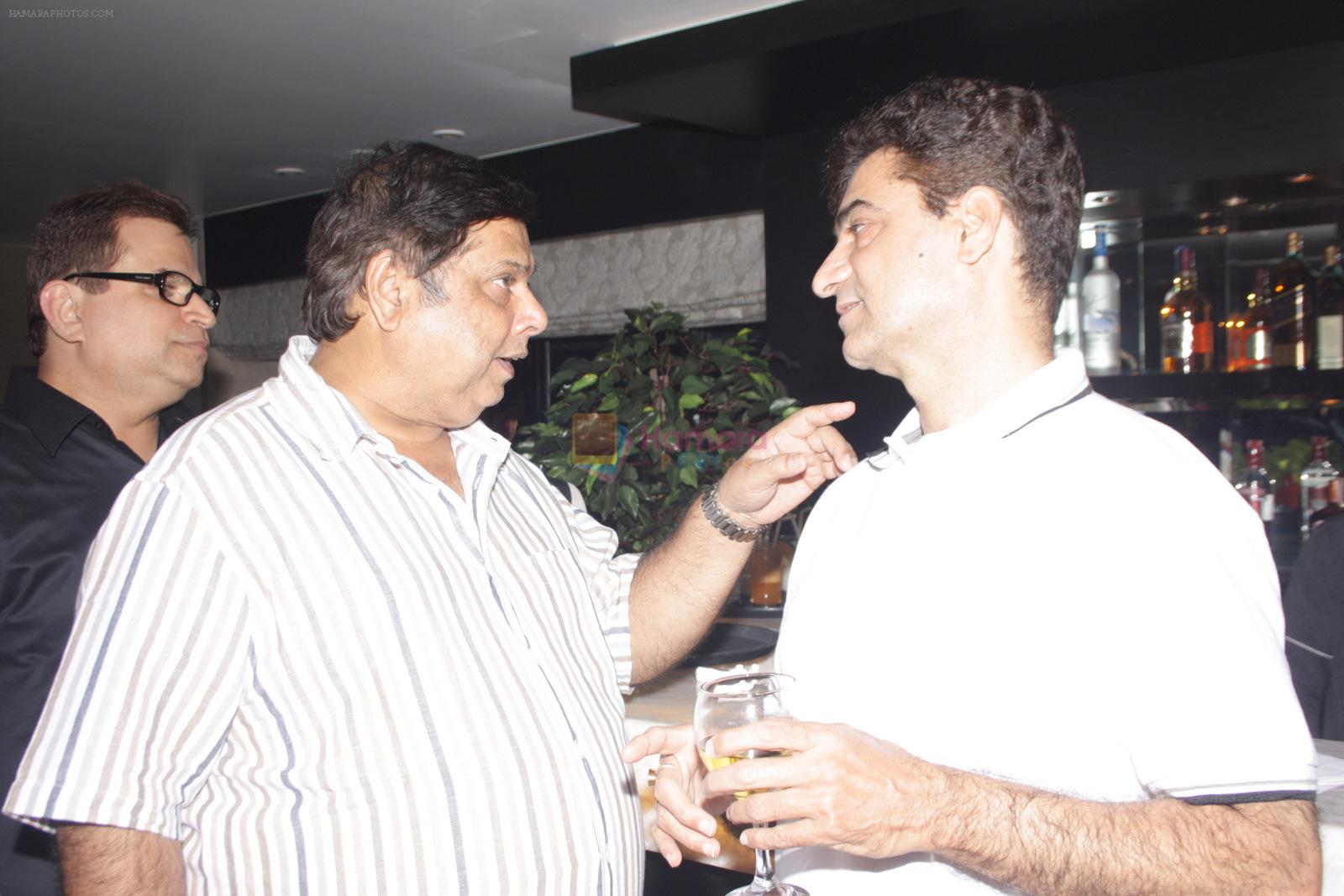 Inder Kumar & David Dhawan at Anand Pandit's Diwali celebration on 26th Oct 2011