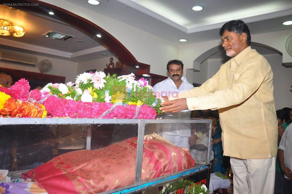 Chandrababu Naidu attends Dasari Padma Condolences and Funeral on 28th October 2011