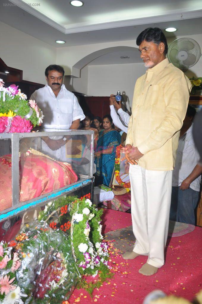 Chandrababu Naidu attends Dasari Padma Condolences and Funeral on 28th October 2011