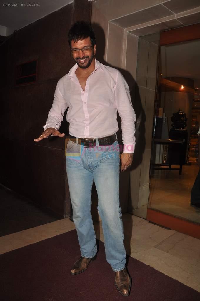 Javed Jaffery with the star cast of the film The Loot at Sanjay Nirupam's Chatt Pooja in Juhu Beach on 1st Nov 2011