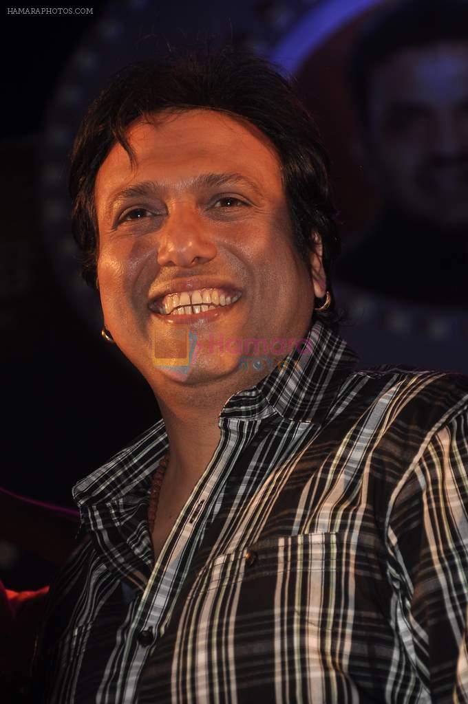 Govinda with the star cast of the film The Loot at Sanjay Nirupam's Chatt Pooja in Juhu Beach on 1st Nov 2011
