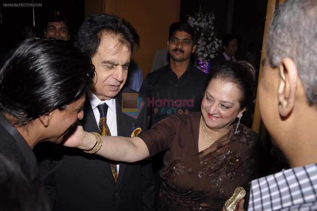 Dilip Kumar, Saira Banu, Shahrukh Khan at Rajiv Shukla's bash in Grand Hyatt, Mumbai on 4th Nov 2011