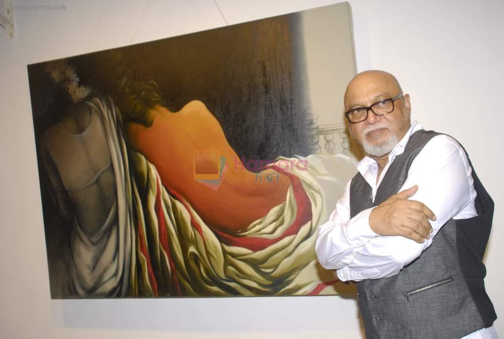 Pritish Nandy at Sudip Roy's art exhibition in Jehangir on 14th Nov 2011