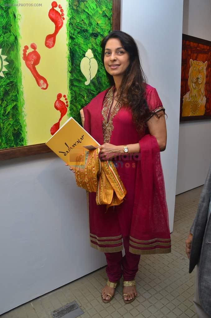 Juhi Chawla at Bharat Tripathi's art exhibition in Musuem Art Gallery on 14th Nov 2011
