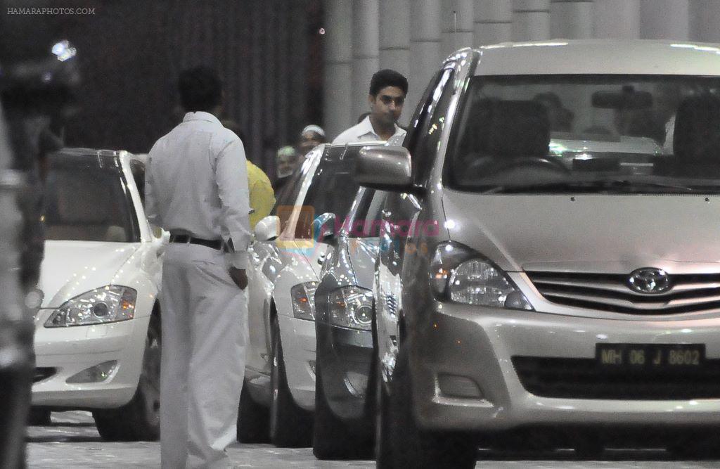 Abhishek Bachchan snapped after Aishwarya delivers baby Girl in Seven Hills Hospital, Mumbai on 16th Nov 2011-1