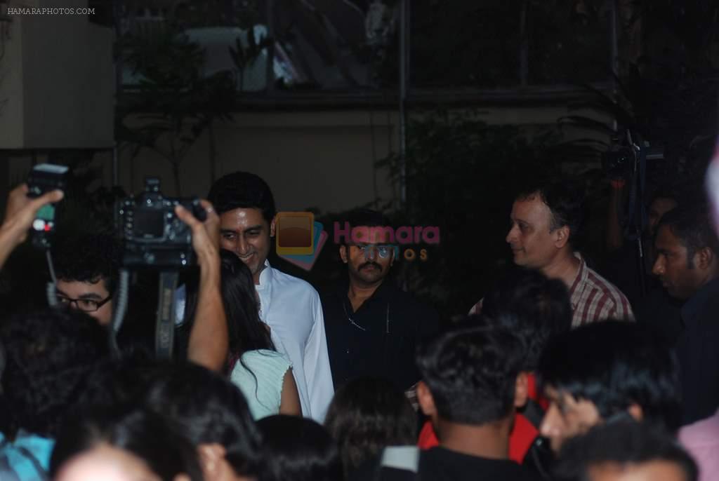 Abhishek Bachchan press meet at home in Janak, Mumbai on 22nd Nov 2011
