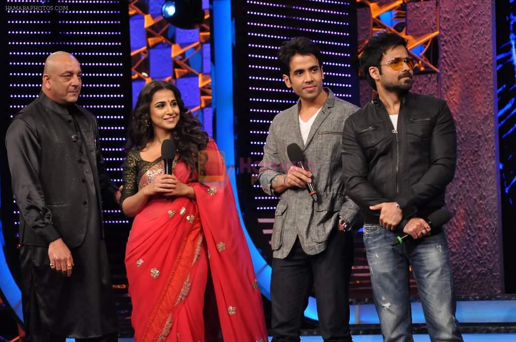 Vidya Balan, Sanjay Dutt, Tusshar Kapoor, Emraan Hashmi at The Dirty Picture promotion on the sets of Big Boss 5 in Lonavala on 26th Nov 2011