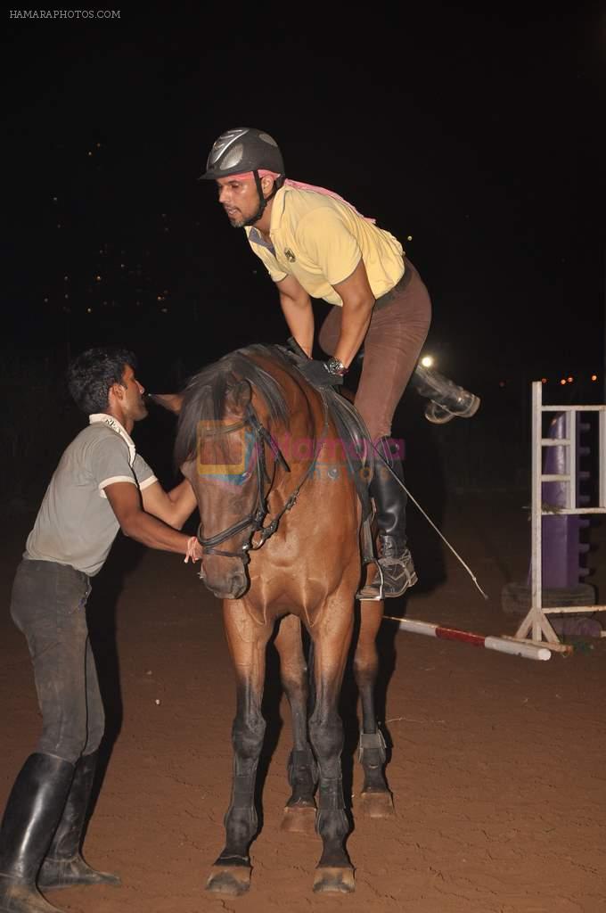 Randeep Hooda practices for new season of polo matches in Mahalaxmi race course on 28th Nov 2011