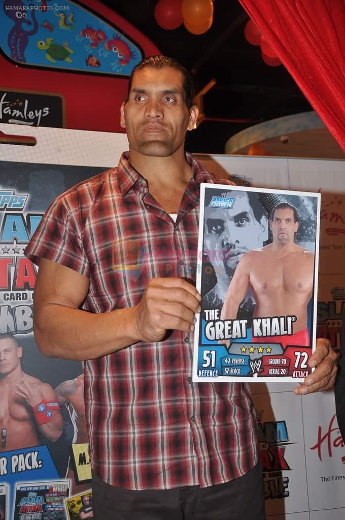 The Great Khali launches the Topps Slam Attax Trading Card Game to bring alive WWE experience for kids in Hamleys on 1st Dec 2011