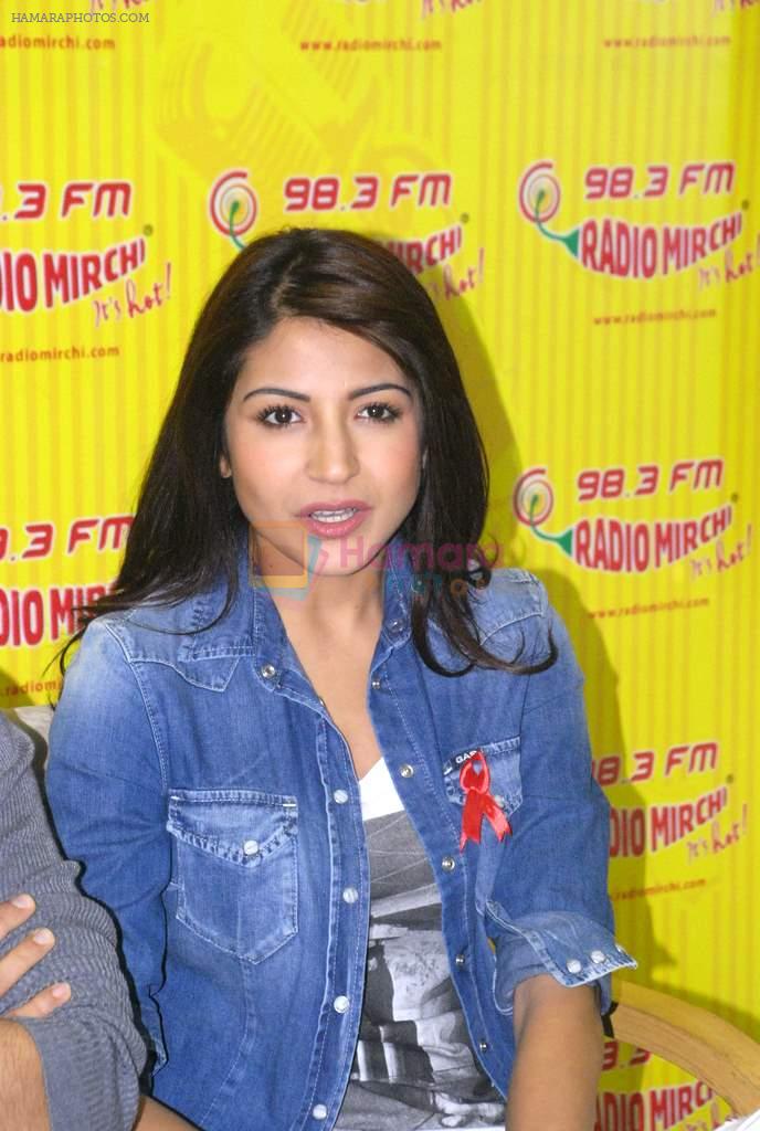 Anushka Sharma promote their film Ladies VS Ricky Bahl at 98.3 FM Radio Mirchi in Lower Parel on 1st Dec 2011