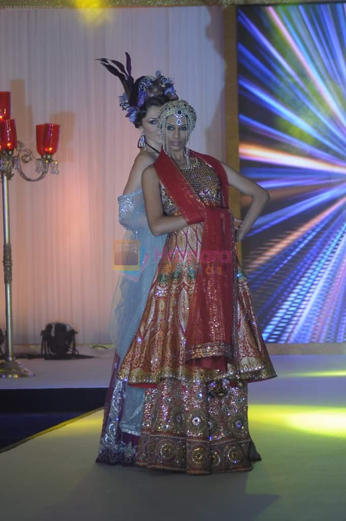 Model walk the ramp for Kimaya fashion show at Trrain Retail Awards in Taj Land's End on 12th Dec 2011