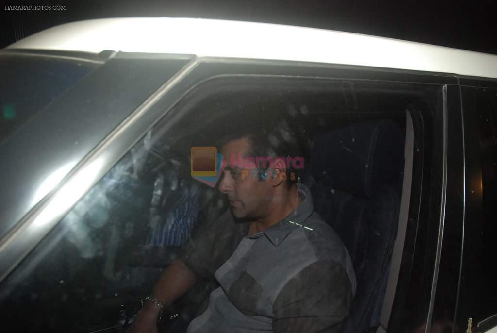 Salman Khan at a family bash in Poison, Bandra, Mumbai on 16th Dec 2011