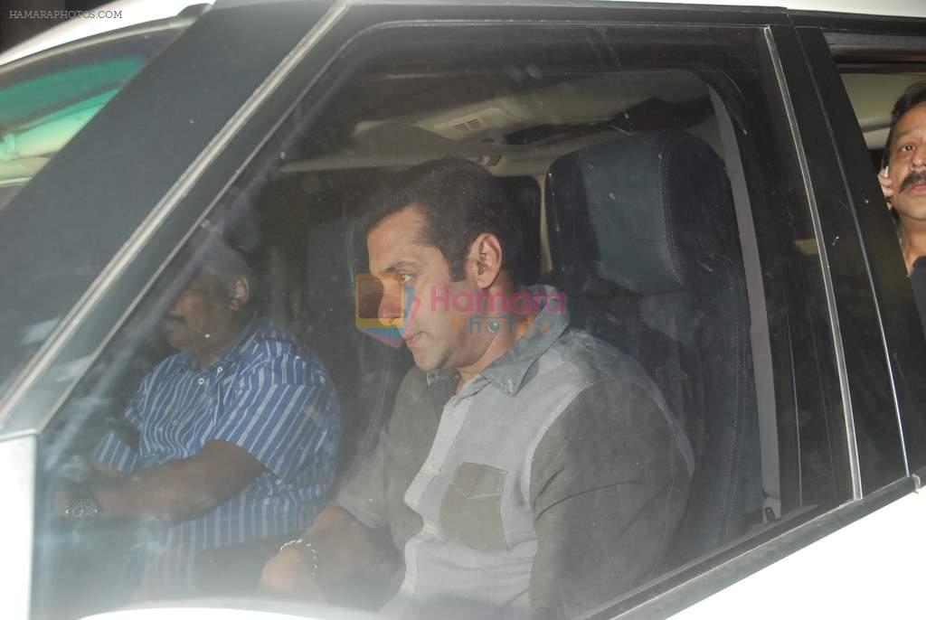 Salman Khan at a family bash in Poison, Bandra, Mumbai on 16th Dec 2011