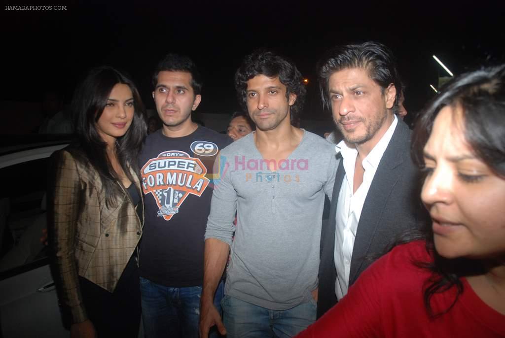 Priyanka Chopra, Ritesh Sidhwani, Farhan Akhtar, Shahrukh Khan at Don 2 special screening at PVR hosted by Priyanka on 22nd Dec 2011