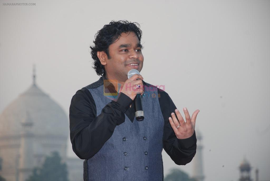 A R Rahman at the Music Launch of Ek Deewana Tha in Taj Mahal, Agra, Delhi on 21st Dec 2011