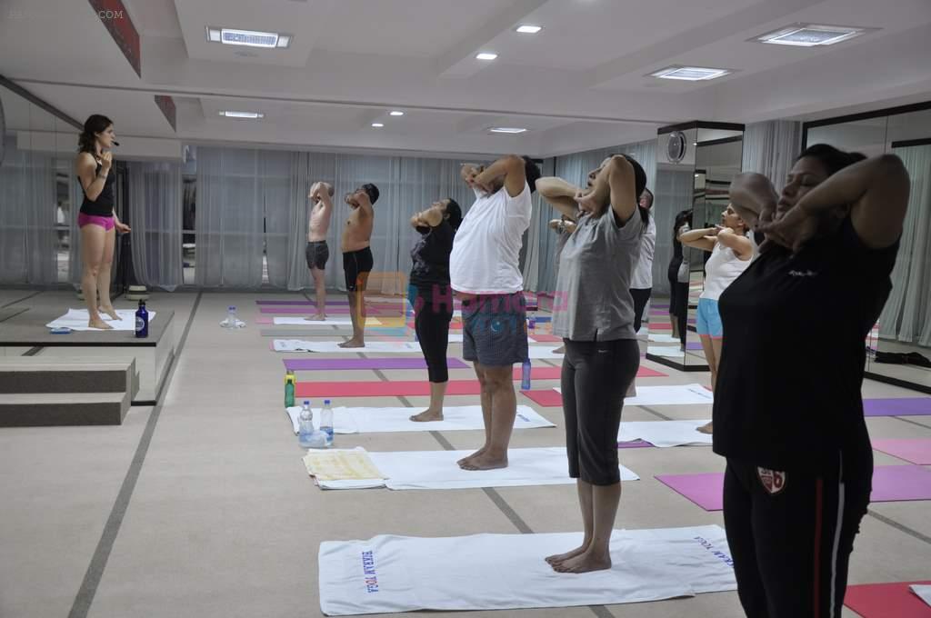 at Bikram Choudhry's Hot Yoga launch in Bandra, Mumbai on 9th Jan 2012