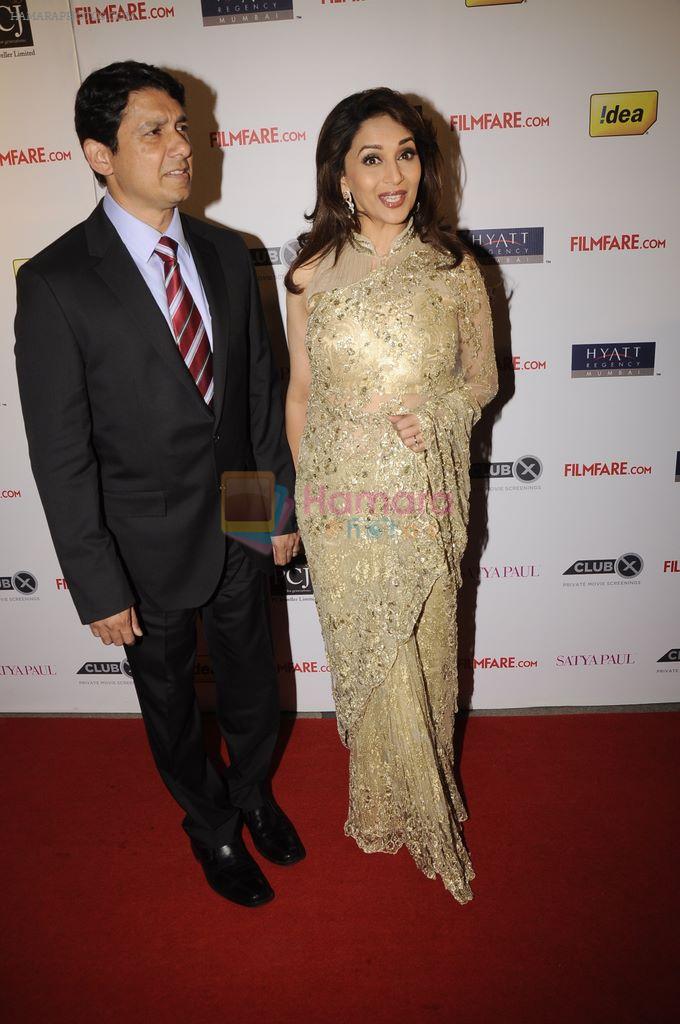 Madhuri Dixit at 57th Idea Filmfare Awards 2011 Nominations bash in Hyatt Regency, Mumbai on 13th Jan 2012