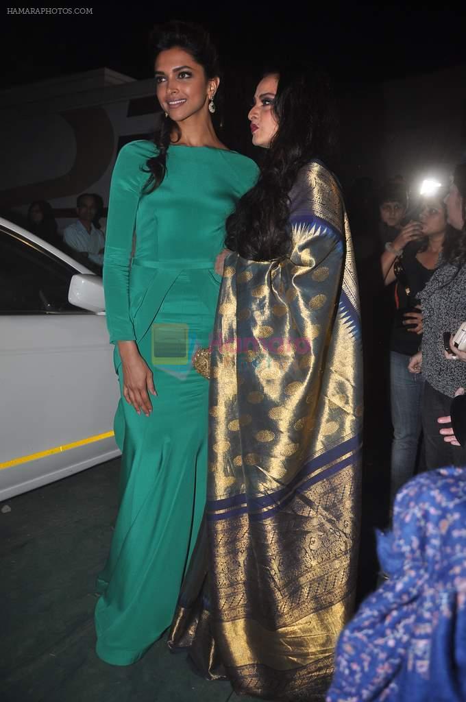 Deepika Padukone, Rekha at Star Screen Awards 2012 in Mumbai on 14th Jan 2012