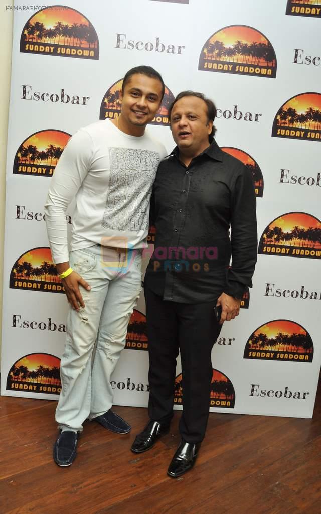 Vardhaman Choksi with Asif Bhamla at the Launch Party of the Escobar Sunday Sundowns