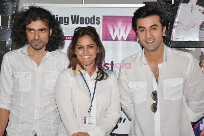 Imtiaz Ali, Meghna Ghai Puri, Ranbir Kapoor at Whistling Woods International, Filmcity