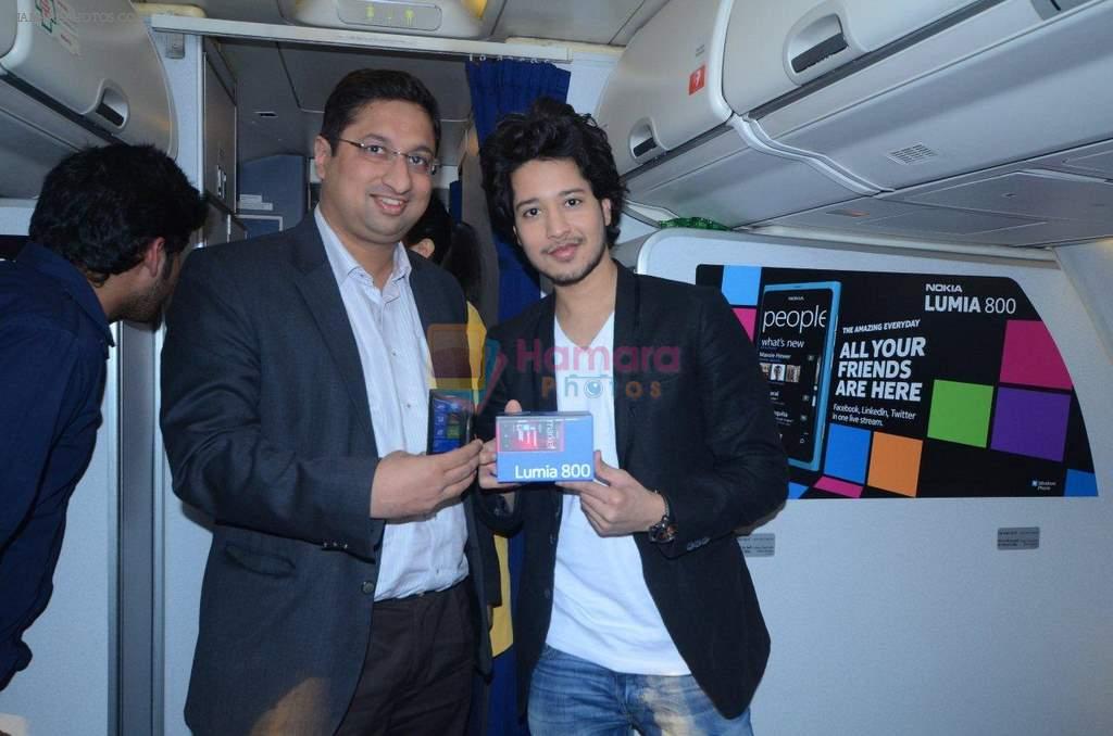 Rajat Barmecha at Nokia Lumia sky party  on board of Jet Airways on 23rd Jan 2012