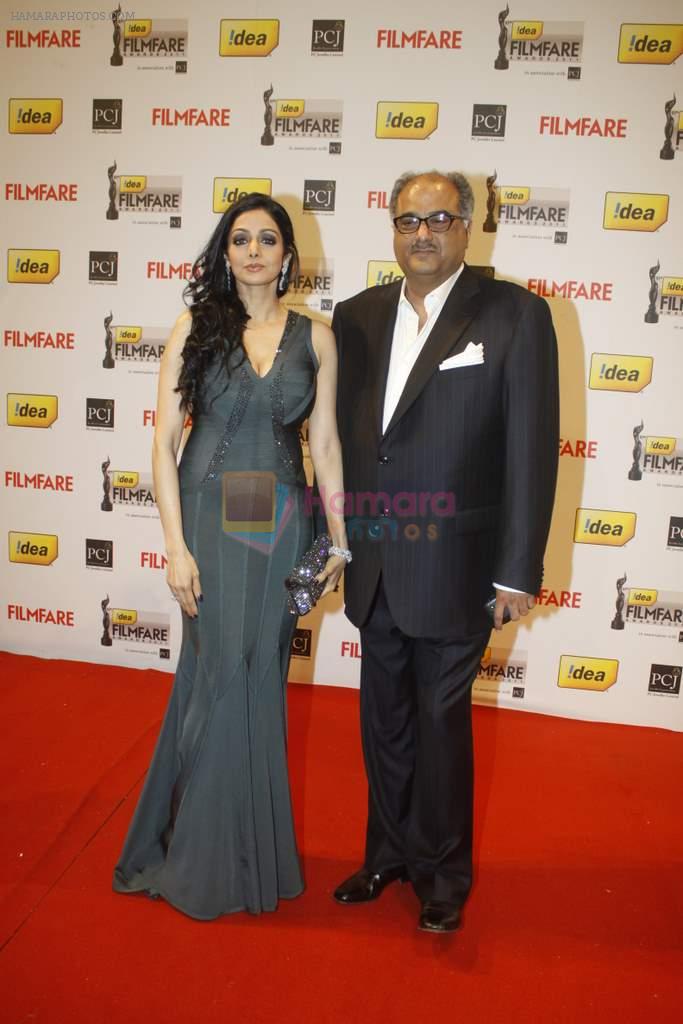 Sridevi, Boney Kapoor at 57th Idea Filmfare Awards 2011 on 29th Jan 2012