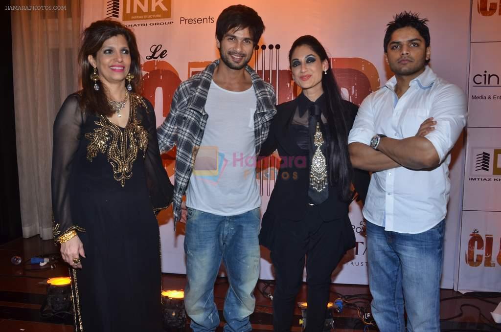 Shahid Kapoor, Lucky Morani, Bina Aziz at Le Club Musique launch in Trident, Mumbai on 1st Feb 2012