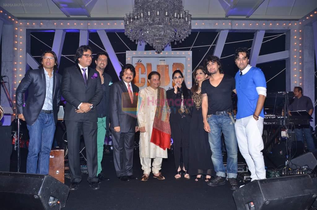 Anup Jalota, Pankaj Udhas, Talat Aziz, Sonu Nigam, Salim Merchant, Shaan  at Le Club Musique launch in Trident, Mumbai on 1st Feb 2012